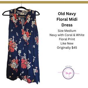 Old Navy Floral Midi Dress – Fun & Flirty!